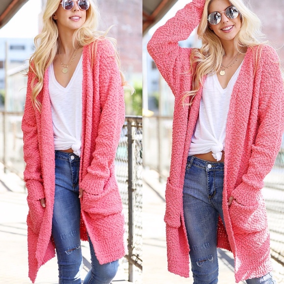 BellanBlue Sweaters - Cozy Popcorn Open Front Oversized Cardigan